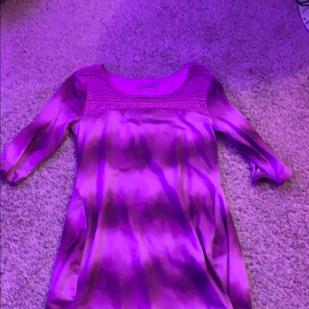 light purple and pink dress